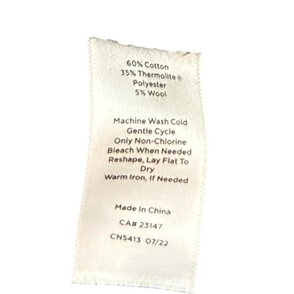 T by Talbots Womens Black Snowflake Fair Isle Mock Neck Zip Sweater Size S - Picture 12 of 14